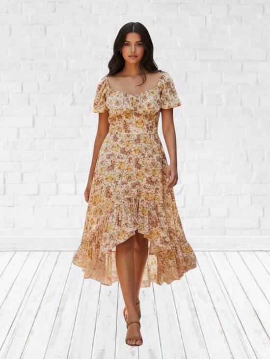 Band Of The Free Dresses & Skirts - Band of the Free S ruffle high low boho midi dress